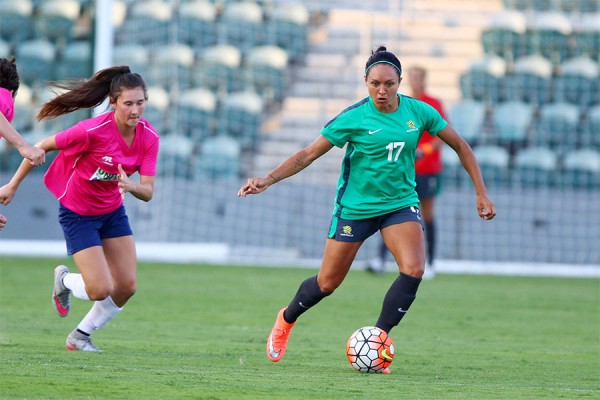 The Matildas play warm up games in Wollongong